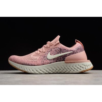 Nike Bayan Epic React Flyknit Powder/Rice Beyaz Koşu Ayakkabısı Türkiye - 67N276CP